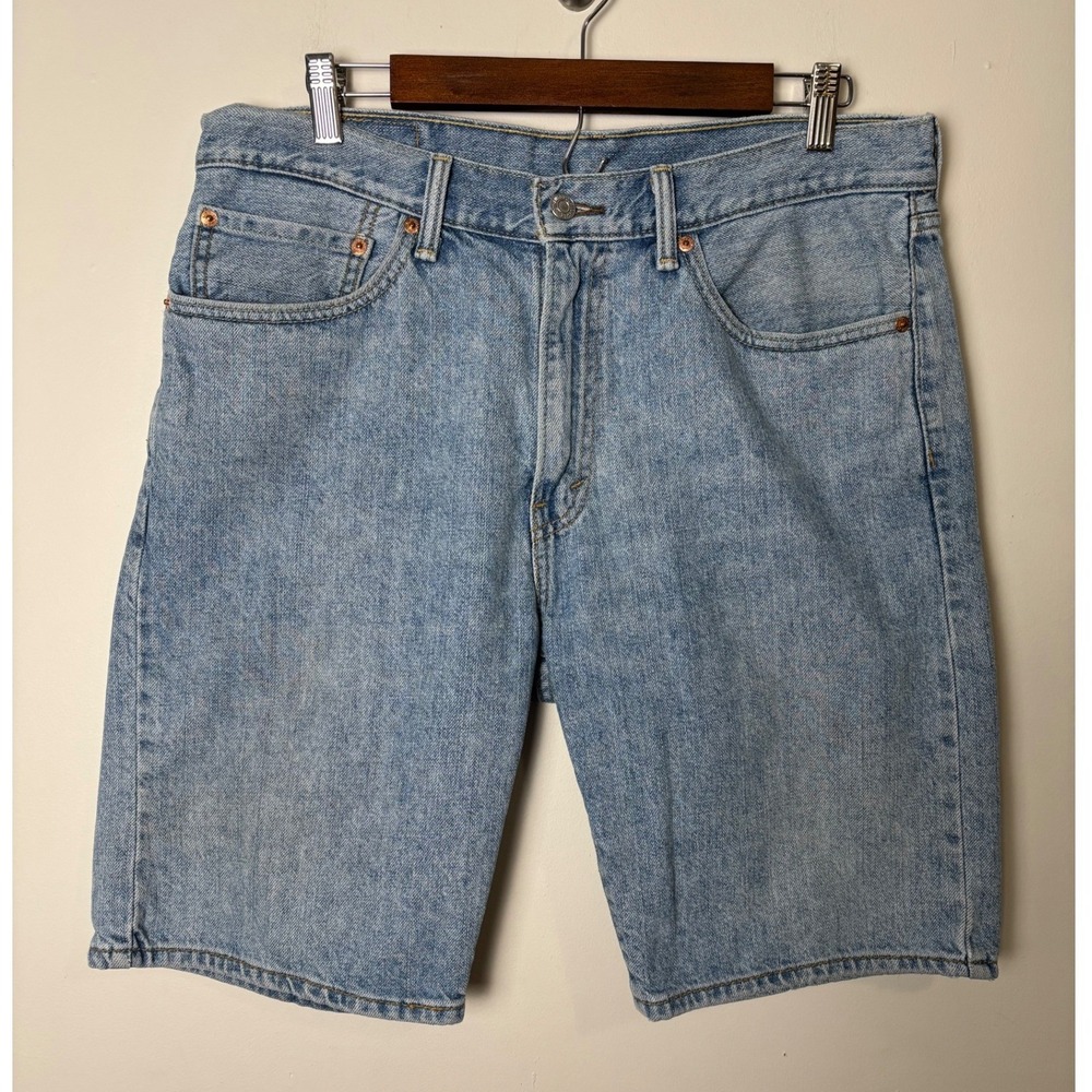 Levis 505 Mens Denim Jean Shorts 34 Jorts 100% Cotton Bermuda Dad Retro 10"